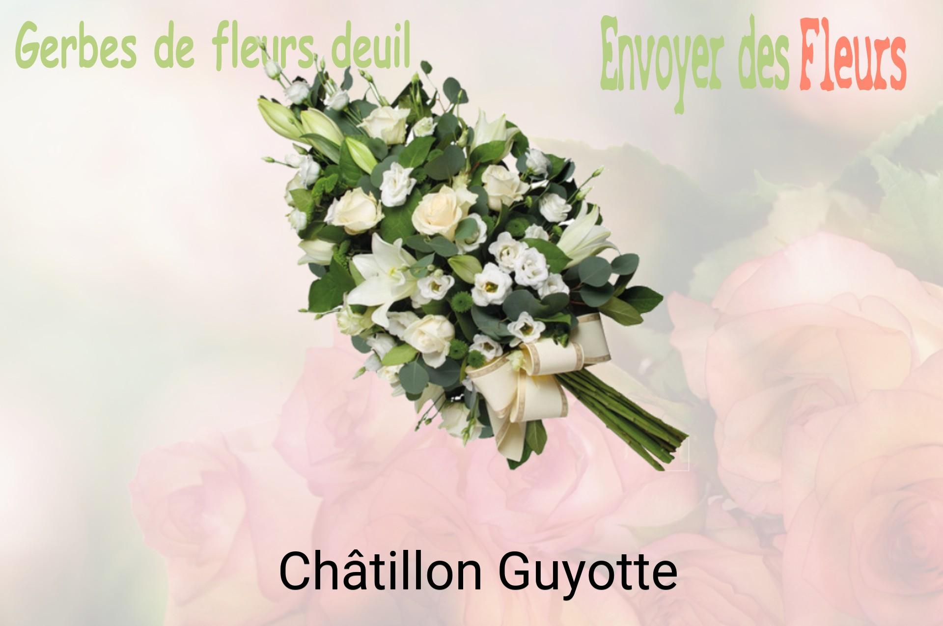 Gerbe de fleurs de deuil livrée à Châtillon-Guyotte